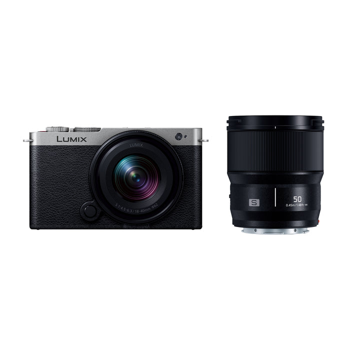 Panasonic DC-S9W-S フルサイズミラーレス一眼カメラ/広角ズームレンズ・標準単焦点レンズキット ダークシルバー
