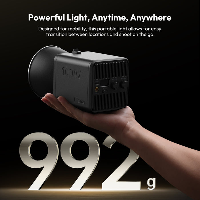 Ulanzi L177 ML100RGB 100W ポータブルLEDビデオライト RGB(日本用アダプター付き)