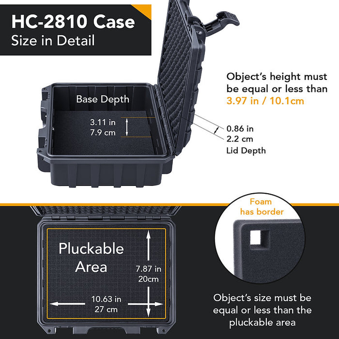 Lykus HC-2810 防水ハードケース 内寸:28.4x22.4x10.1cm