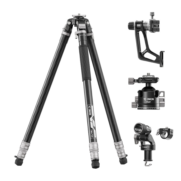 YC Onion TPC177SCF Tako T23 カーボン三脚(ジンバル雲台&センターポール横付けブラケット付属)