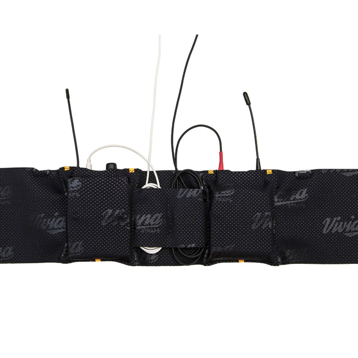 Viviana Straps VSWDPMBKEX 腰用ストラップ ダブルポーチ エクストリーム(低刺激) M(96cm) ブラック
