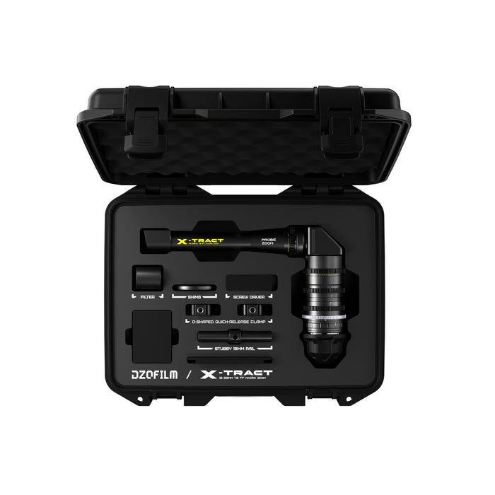 DZOFilm DZO-X1828C X-tract プローブズームレンズ 18-28mm T8/360°(PLマウント/メートル/ブラックケース付き)