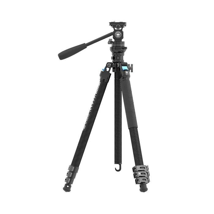 SIRUI L-224FL+KV-5-JP フリップロック4段三脚セット(レベリングベース+ビデオ雲台:KV-5)