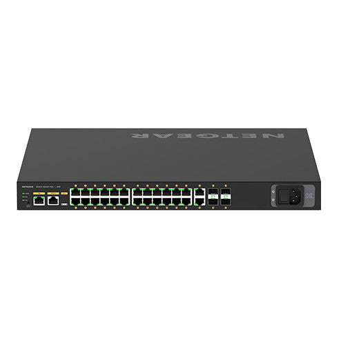 NETGEAR GSM4230PX-100AJS M4250-26G4XF-PoE+　PoE+対応 (480W) 1Gポート×26 SFP+スロット×4 フルマネージスイッチ