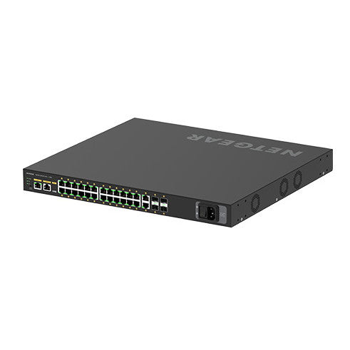 NETGEAR GSM4230PX-100AJS M4250-26G4XF-PoE+　PoE+対応 (480W) 1Gポート×26 SFP+スロット×4 フルマネージスイッチ