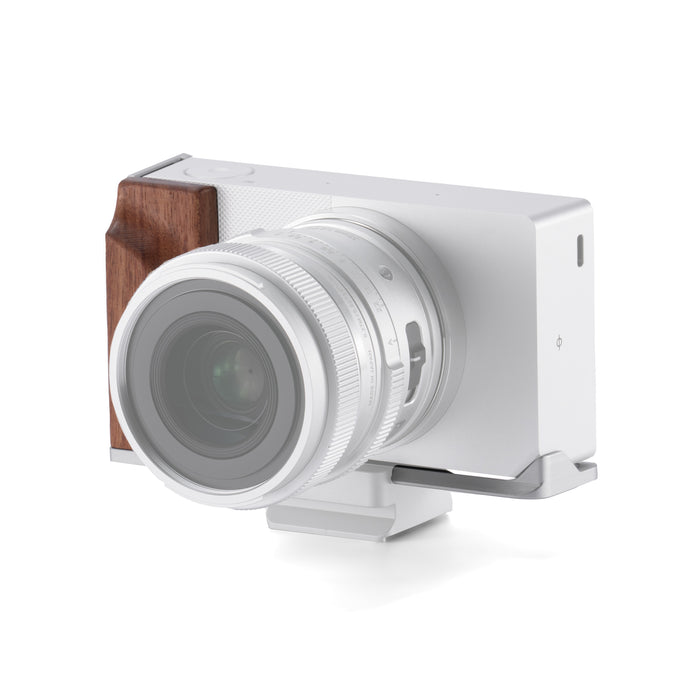 Tilta TA-T85-WG-S Mounting Baseplate with Wooden Grip for Sigma BF - Silver