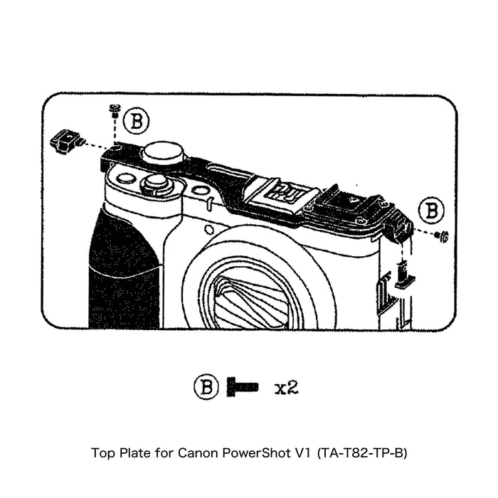 Tilta TA-T82-TP-B Top Plate for Canon PowerShot V1 - Black