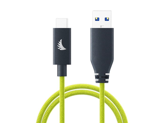 Angelbird UAC3SFL32 USB-A to C 3.2 Solid Flex Cable USB3.2 Gen2 ケーブル(32cm/ライム)