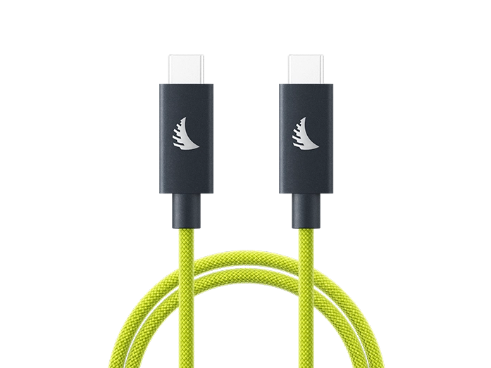 Angelbird UC4SFL32 USB-C 4.0 Solid Flex Cable USB 4.0 Gen 3x2(最大40Gb/s)USB PD 3.1(最大5A/100W/32cm/ライム)