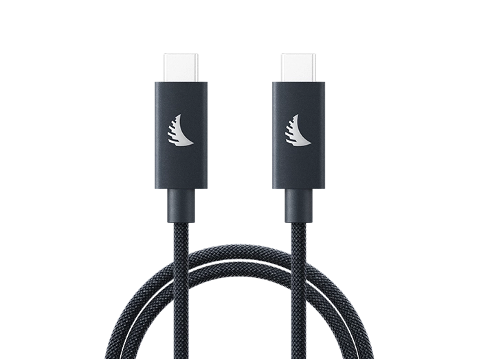 Angelbird UC4SFBG100 USB-C 4.0 Solid Flex Cable USB 4.0 Gen 3x2(最大40Gb/s)USB PD 3.1(最大5A/240W/1m/ブルーグレイ)