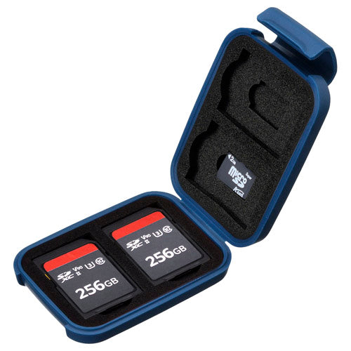 HAKUBA DMC-20SSDBL ポータブルメディアケース S SD/MicroSDカード用 スチールブルー