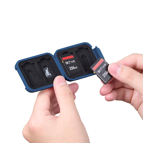 HAKUBA DMC-20SSDBL ポータブルメディアケース S SD/MicroSDカード用 スチールブルー