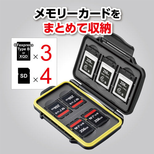 HAKUBA DMC-23CFB3SD4YL ハードメモリーカードケース CFB3SD4(CFexpress Type B/XQD/SD カード用)イエロー