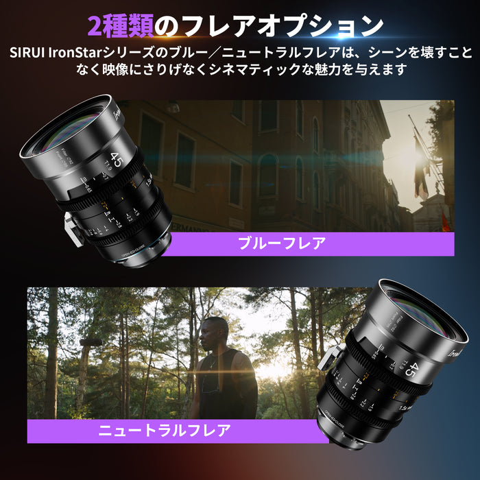 SIRUI IRON-45-N-JP マウント交換式アナモルフィックレンズ 1.5x Full Frame 45mm PL/ナチュラル(EFアダプター付)
