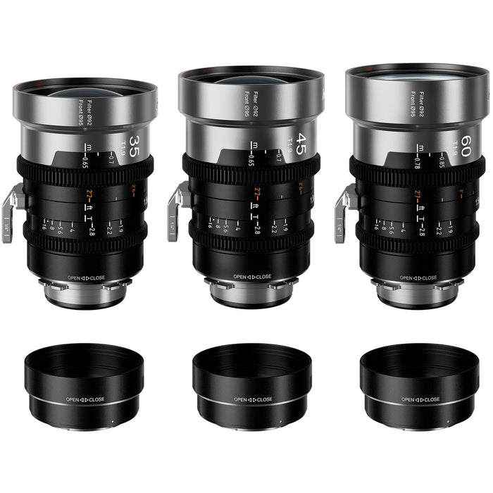 SIRUI IRON-3S-N マウント交換式アナモルフィックレンズ 1.5x Full Frame 3本セット(35/45/60mm)  PL/ナチュラル(EFアダプター/フィルター2種付)