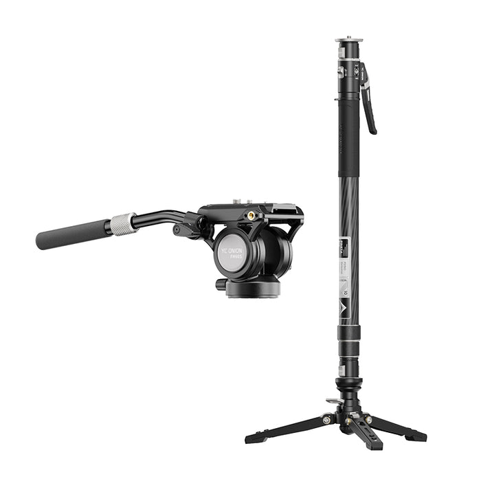 YC Onion MQP16260S Pineta Pro Carbon Fiber Monopod & FH60S