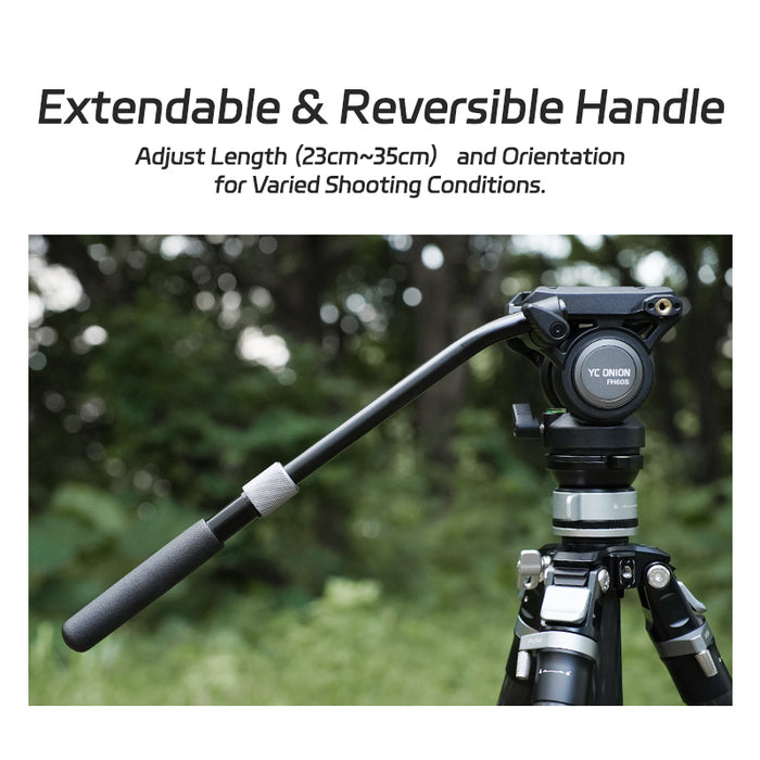YC Onion MQC15860S Pineta 2.0 Carbon Fiber Monopod & FH60S
