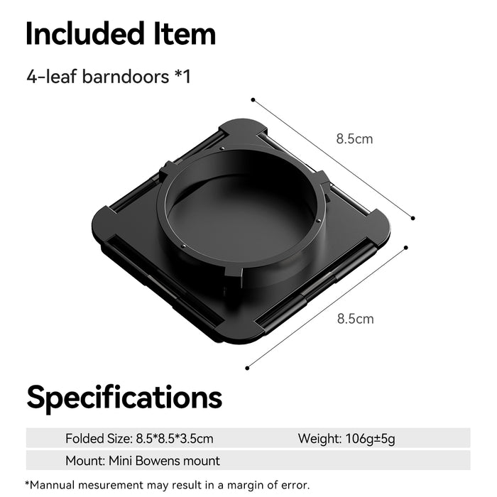 Ulanzi L059GBB1 リーフバーンドア×4 Mini ボーエンズマウント付き