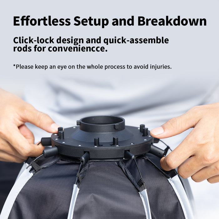 Ulanzi L083GBB1 30cm八角形ソフトボックス  (ミニボウエンスマウント&グリッド付き)