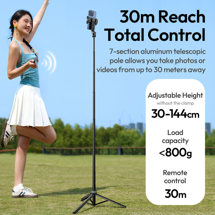 Ulanzi T139 TT88 オーバーヘッドセルフィースティック(ブラック)