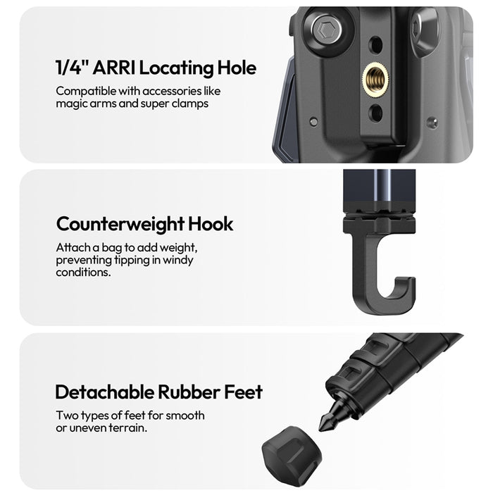 Ulanzi T156 OMBRA II トラベル三脚(ブラック)