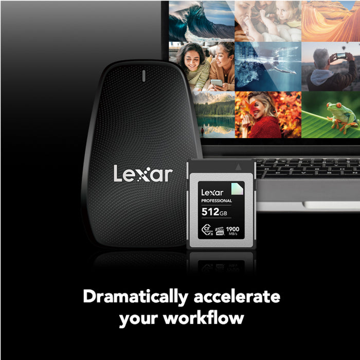 Lexar LCXEXP4512G-RNENG Professional GOLD CFexpress 4.0 TypeB メモリーカード 512G 海外パッケージ版