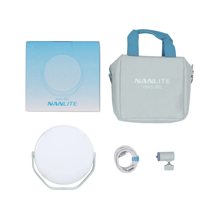 【決算セール2026】NANLITE miro 30c(Mint Blue) miro 30c フルカラー丸型パネルライト(ミントブルー)