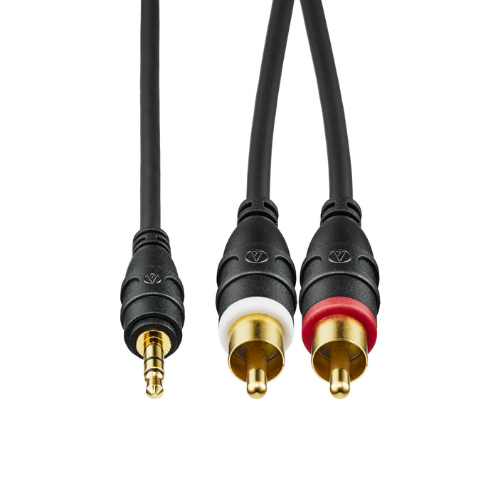Audio-Technica AT-MI61/3.0 オーディオケーブル φ3.5mmステレオミニプラグ-ピンプラグ×2 3.0m