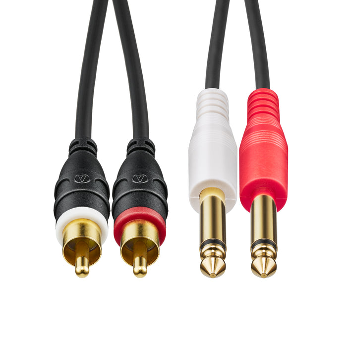 Audio-Technica AT-MI81/3.0 オーディオケーブル ピンプラグ×2-φ6.3mm モノラル標準プラグ×2 3.0m