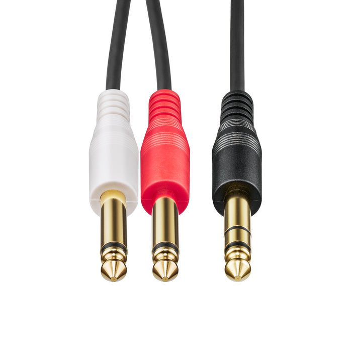 Audio-Technica AT-MI84/3.0 オーディオケーブル φ6.3mmモノラル標準プラグ×2-φ6.3mmステレオ標準プラグ 3.0m