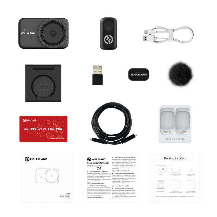 Hollyland 4K対応高画質Webカメラ Lyra ワイヤレスマイク(Lark A1)送信機1台セット