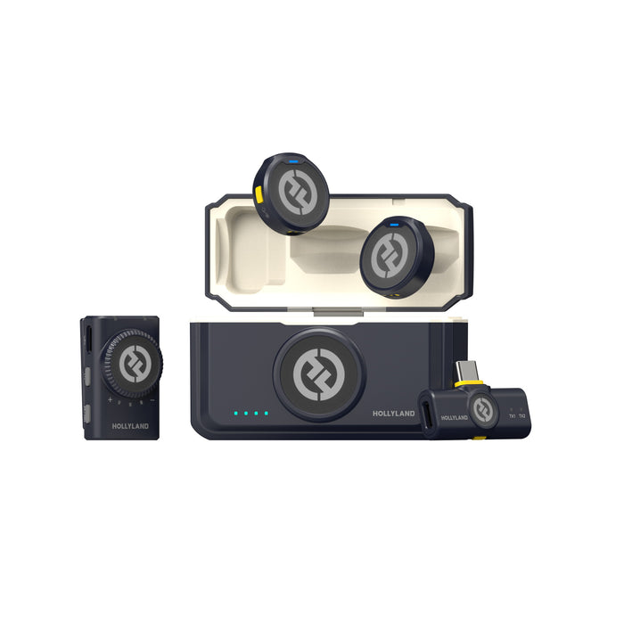 Hollyland ワイヤレスラべリアマイクロホンシステム Lark M2 Mini Combo(シャインチャコール)