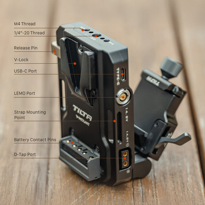 Tilta TA-BTP4K-V-B Mini PD Vマウントバッテリープレート アルカ規格レシーバーキット ブラック