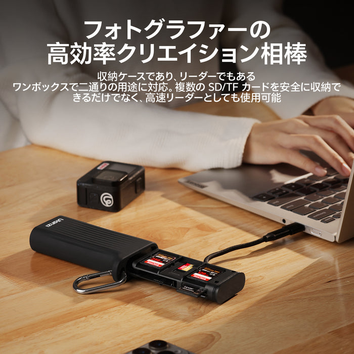 Ulanzi X132 CR2 SDカードリーダー内臓カードケース グレー