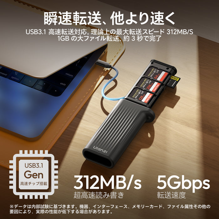 Ulanzi X132 CR2 SDカードリーダー内臓カードケース グレー