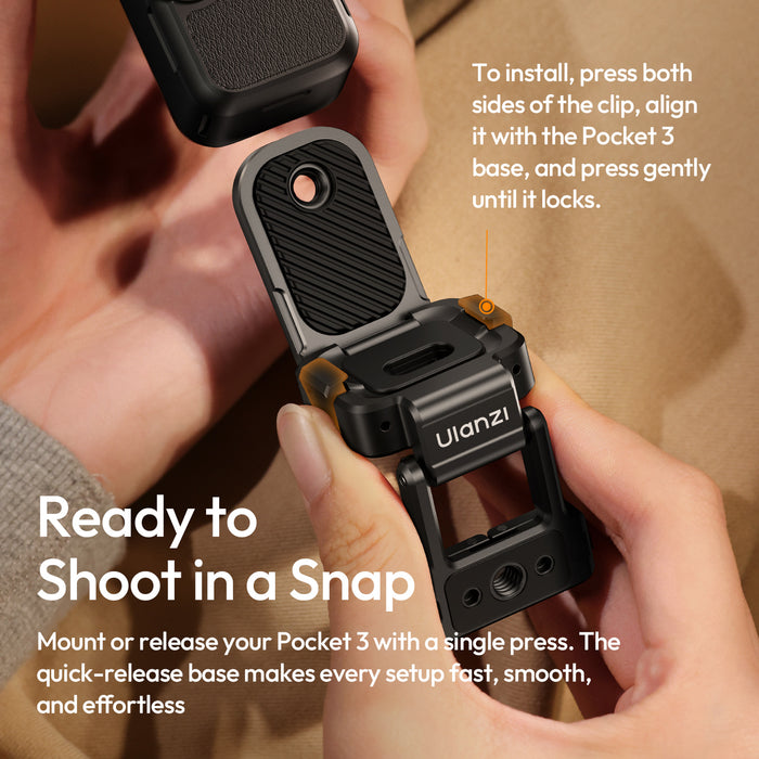 Ulanzi C091 PK16 Osmo Pocket 3/Osmo Pocket 4対応 多機能クイックリリースマグネットベース
