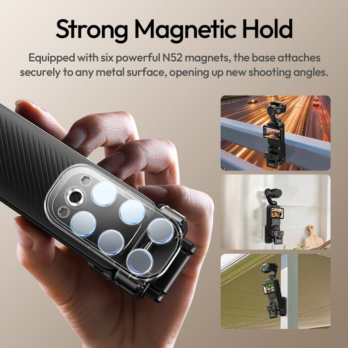 Ulanzi C091 PK16 Osmo Pocket 3/Osmo Pocket 4対応 多機能クイックリリースマグネットベース