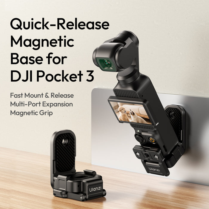 Ulanzi C091 PK16 Osmo Pocket 3/Osmo Pocket 4対応 多機能クイックリリースマグネットベース