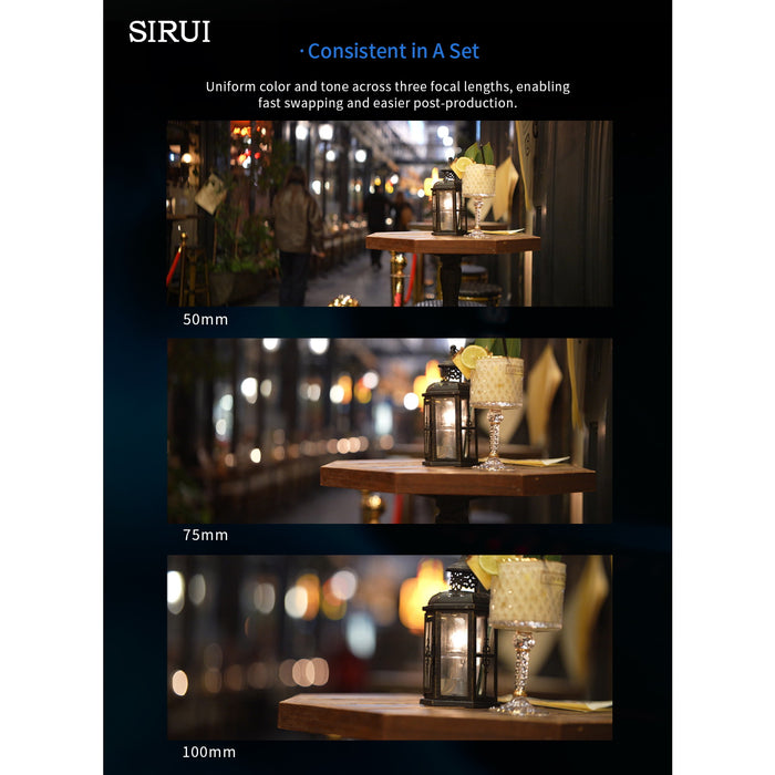 SIRUI AST-75-EB Astra オートフォーカスアナモルフィックレンズ フルフレーム T1.8 1.33X 75mm E/ブルー