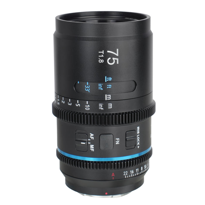 SIRUI AST-75-LB Astra オートフォーカスアナモルフィックレンズ フルフレーム T1.8 1.33X 75mm L/ブルー