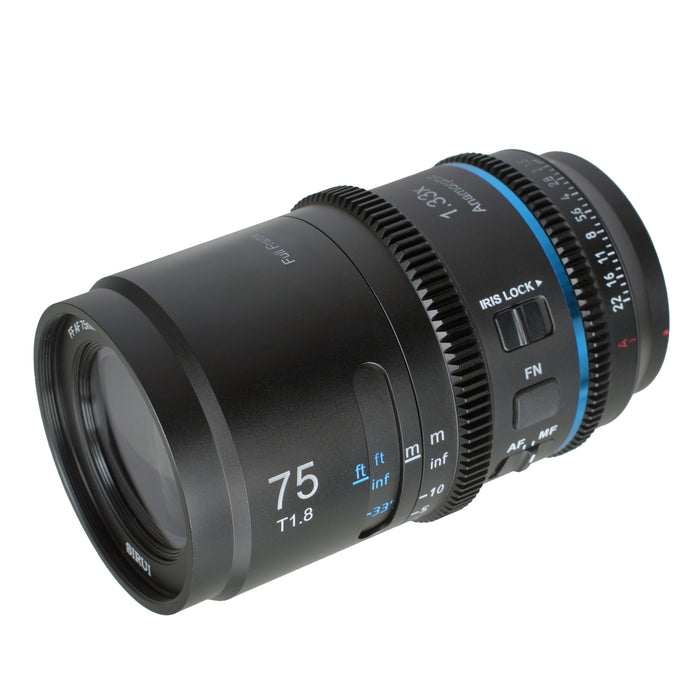 SIRUI AST-75-ZB Astra オートフォーカスアナモルフィックレンズ フルフレーム T1.8 1.33X 75mm Z/ブルー