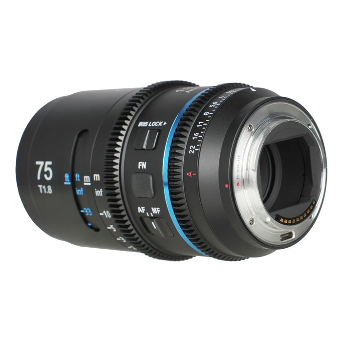 SIRUI AST-75-ZB Astra オートフォーカスアナモルフィックレンズ フルフレーム T1.8 1.33X 75mm Z/ブルー