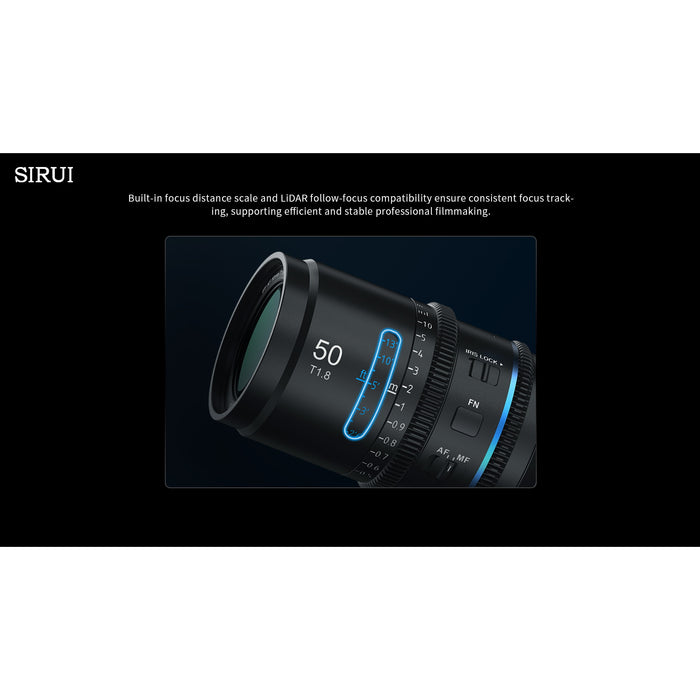 SIRUI AST-100-EB Astra オートフォーカスアナモルフィックレンズ フルフレーム T1.8 1.33X 100mm E/ブルー