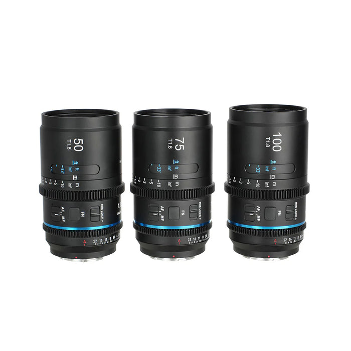 SIRUI AST-3S-EB Astra オートフォーカスアナモルフィックレンズ フルフレーム T1.8 1.33X 50/75/100mm E/ブルー