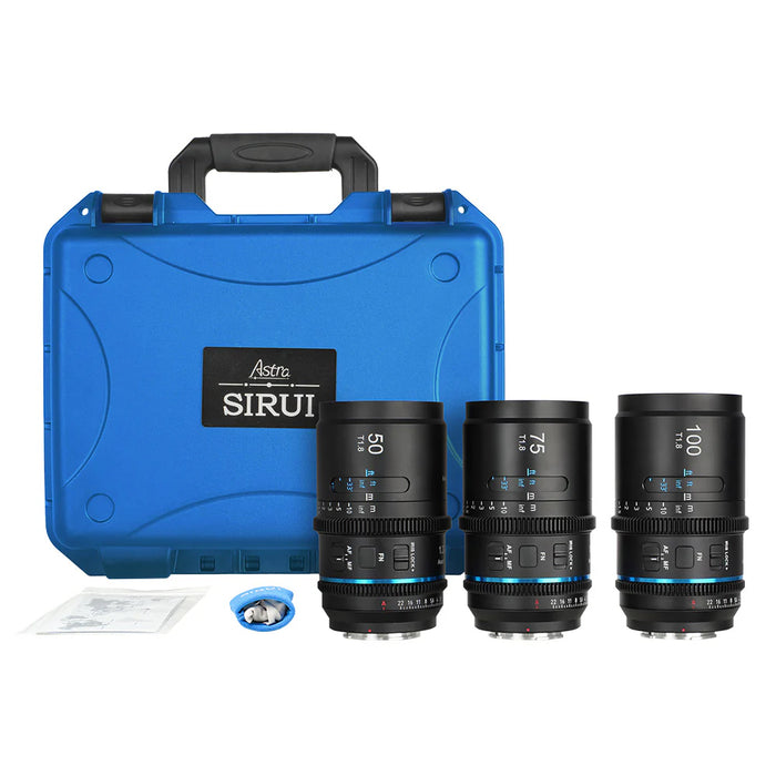 SIRUI AST-3S-EB Astra オートフォーカスアナモルフィックレンズ フルフレーム T1.8 1.33X 50/75/100mm E/ブルー