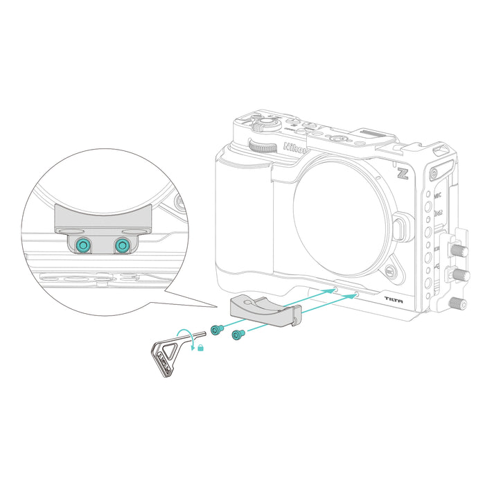 Tilta TA-T98-LAS-B Nikon ZR用 PLマウントレンズアダプターサポート ブラック