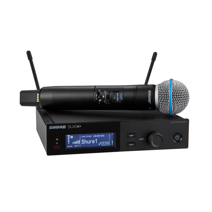 SHURE SLXD24+J/B58-JB SLXD+ ハンドヘルド型送信機(BETA 58)/シングル受信機×1