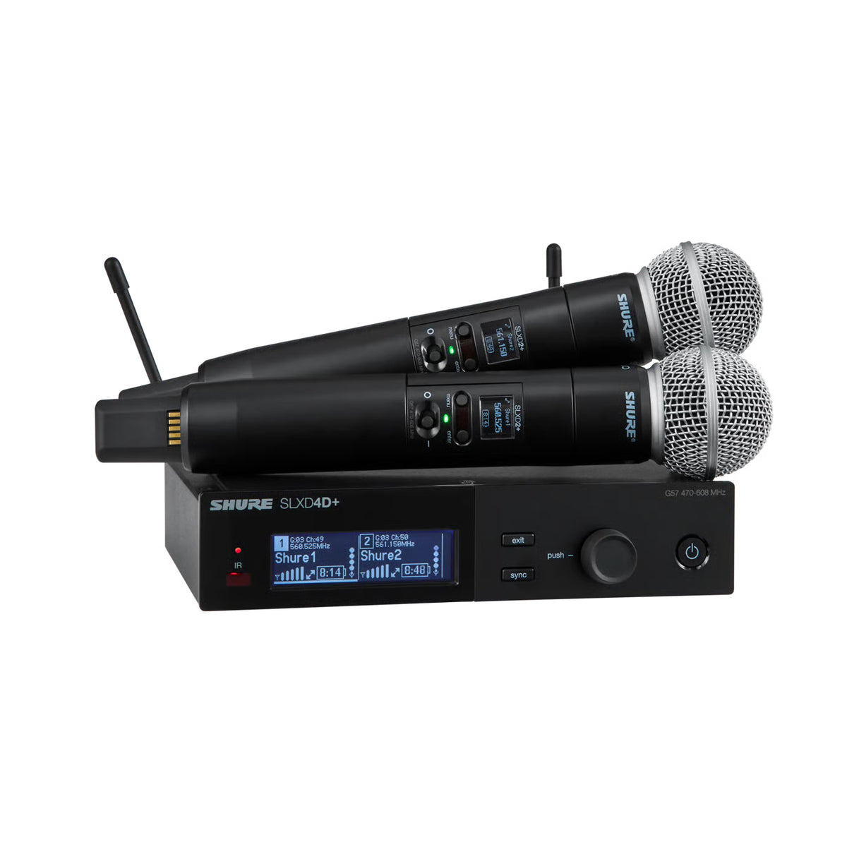 SHURE SLXD24D+J/58-JB SLXD+ ハンドヘルド型送信機(SM58)×2/デュアル