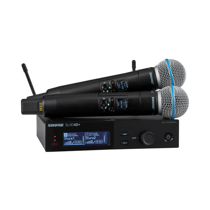 SHURE SLXD24D+J/B58-JB SLXD+ ハンドヘルド型送信機(BETA 58)×2