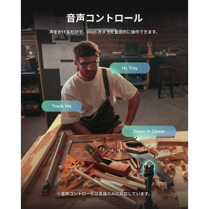 OBSBOT Tiny 3 空間オーディオ Webカメラ